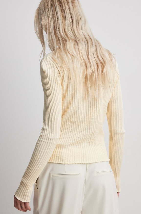 NaKD - Fine Knitted Cardifan - cream