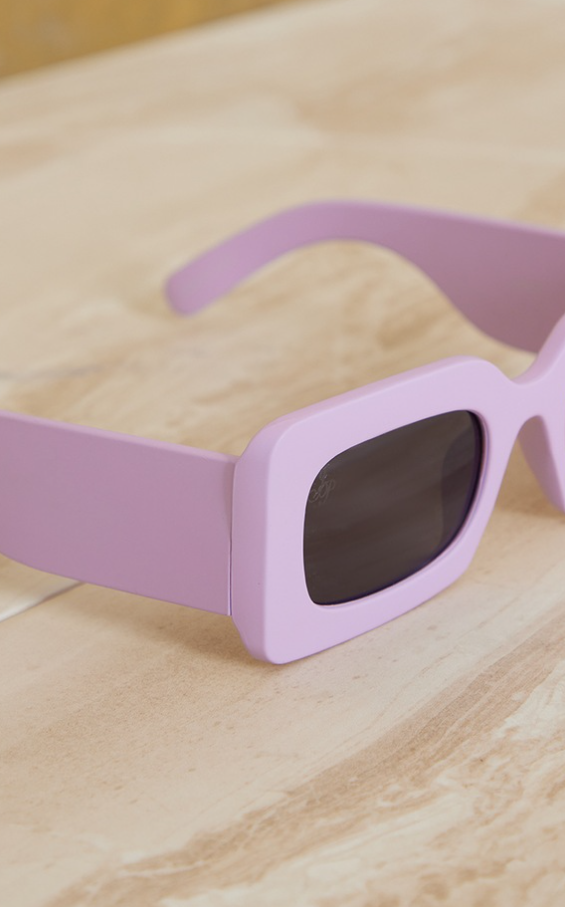 Jeepers Peepers Lilac Rectangular Sunglasses