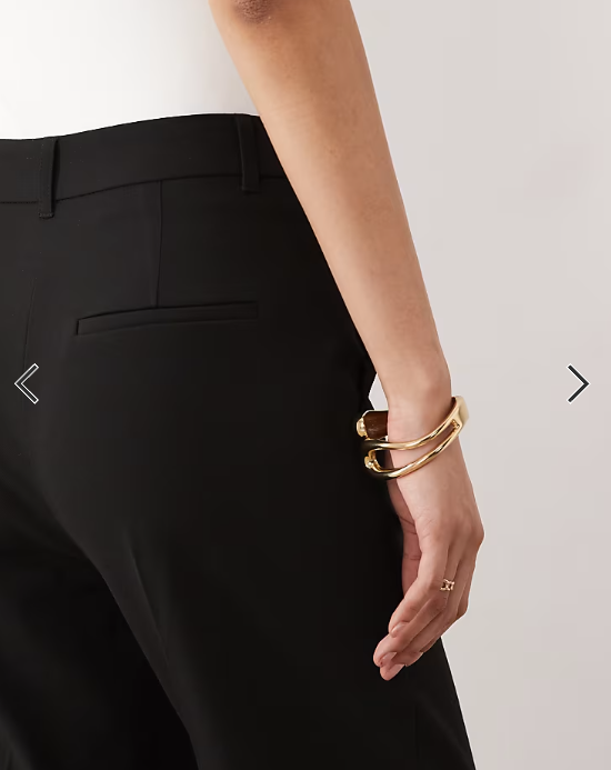 ASOS DESIGN Tall tailored snatch flare pants in black