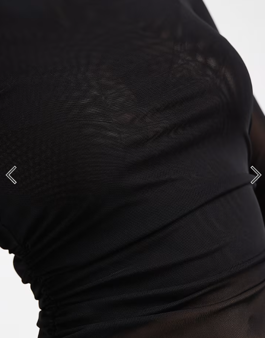 New Look mesh ruched side bodysuit in black