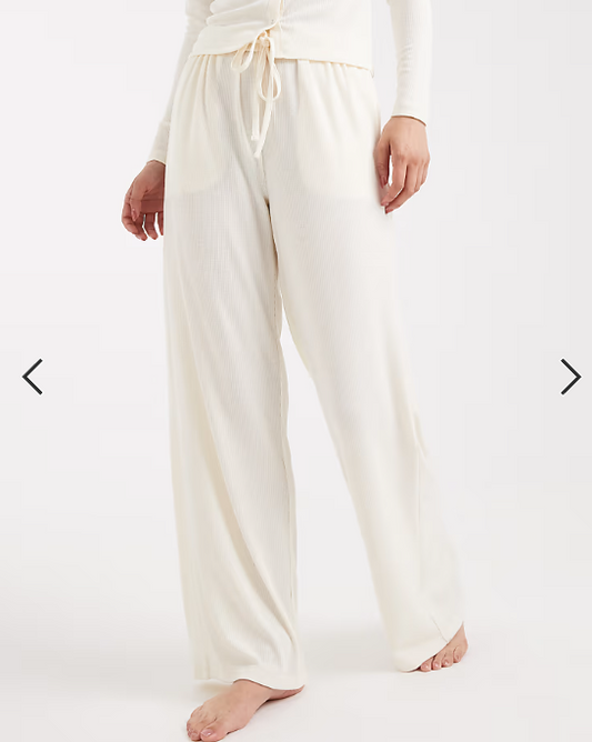 Brave Soul super soft button down pyjamas in cream