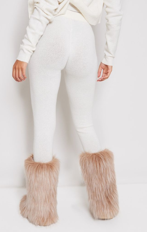 Tall Oatmeal Marl Knit Leggings