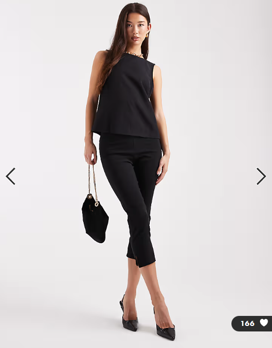 ONLY bow open back top in black
