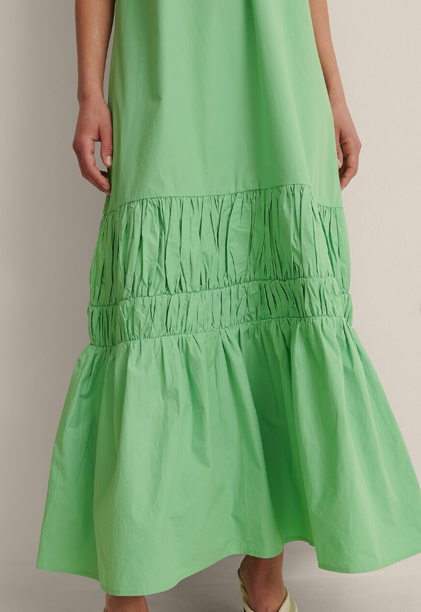 NAKD - Derp back strap dress green
