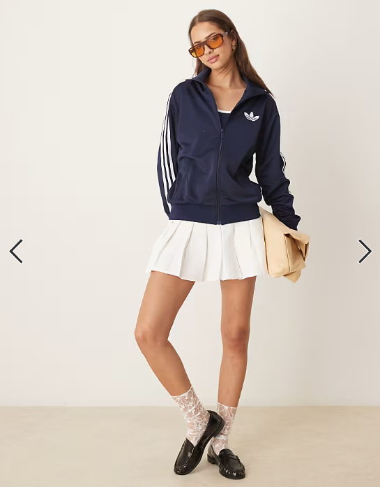 adidas Originals Firebird track top in navy