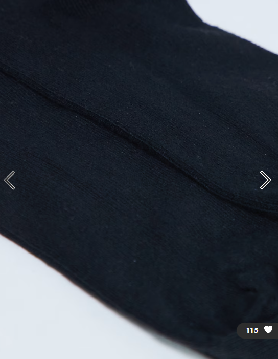 Topshop ribbed frill socks in black