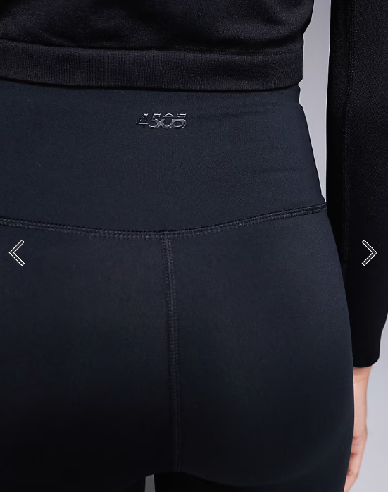 4505 Tall Icon soft touch wrap waist slim kick yoga legging in black