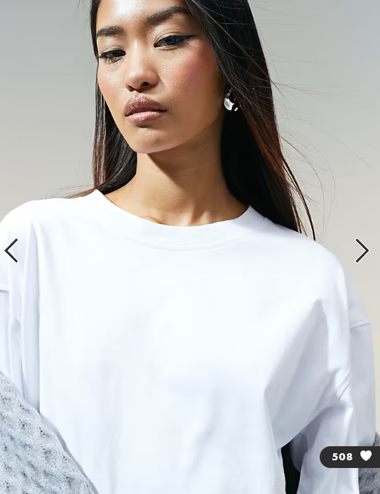 ASOS DESIGN corset waist t-shirt in white