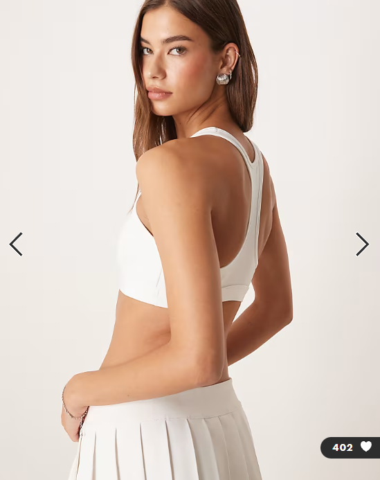 Nike Training Swoosh light support sports bra in white