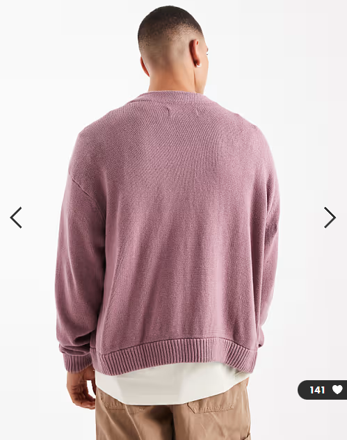 Hollister boxy fit long sleeve cardigan in pink