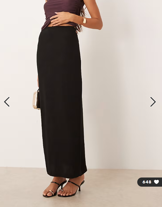 ASOS DESIGN tailored midi pencil skirt with tie back detail in black