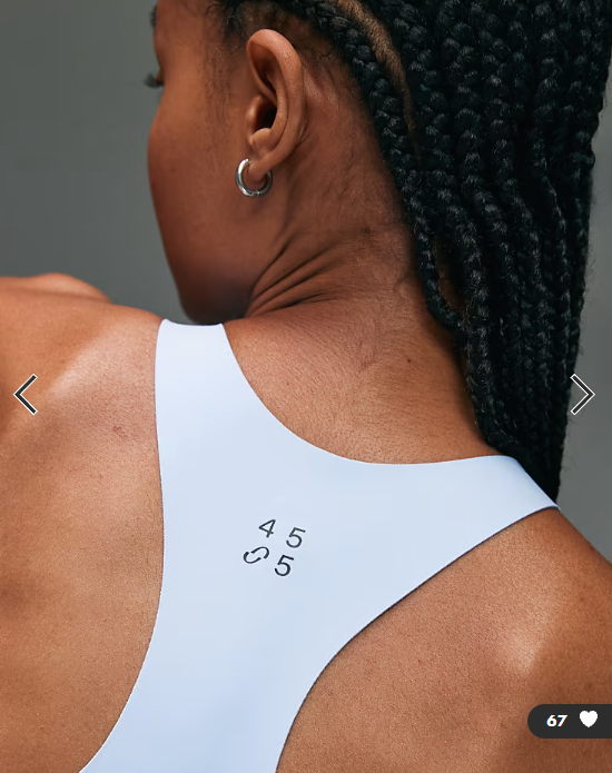 4505 Premium high impact zip front running sports bra with adjustable straps and reflective detail in sky blue