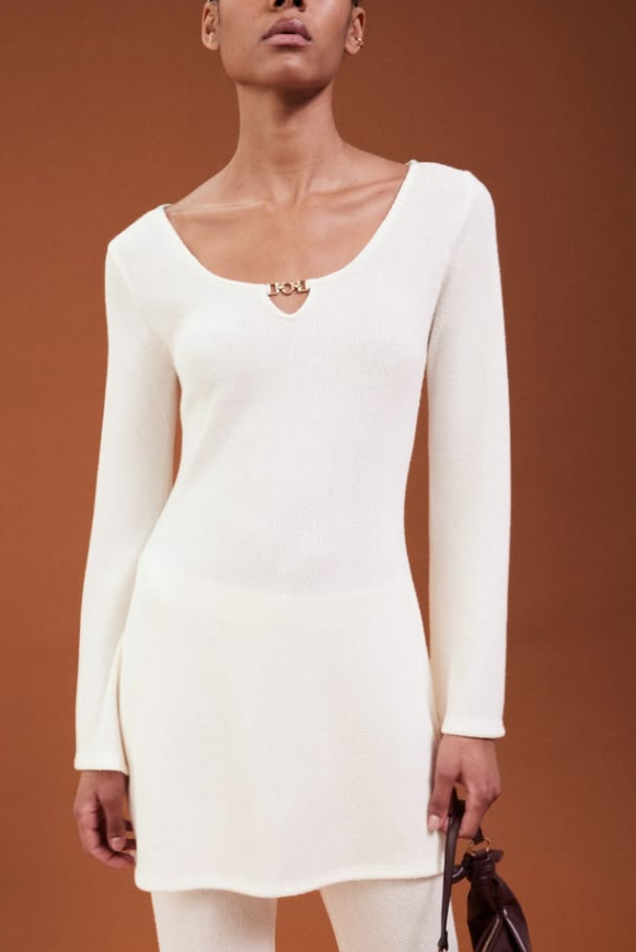 H&M -KNITTED FLARED-SKIRT DRESS