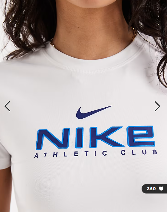 Nike Varsity graphic baby tee in white