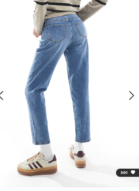 Mamalicious Maternity straight leg jeans with soft over the bump band in medium blue wash