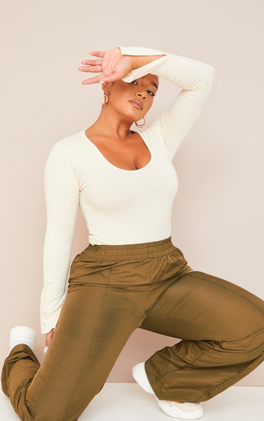 Shape Stone Cotton Scoop Neck Bodysuit