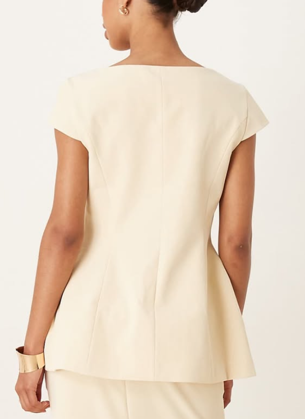 ASOS DESIGN moulded hip cap sleeve blazer yellow
