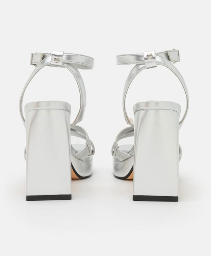 Buffalo - CHERRY GLAM - High heeled sandals - silver