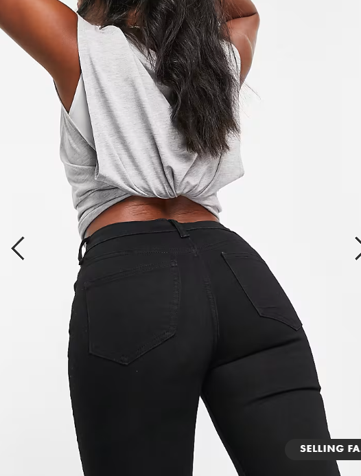 ASOS DESIGN skinny jeans in clean black