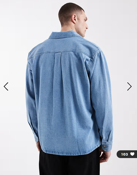 Jack & Jones denim overshirt in blue