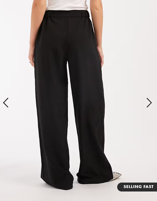 ASOS DESIGN tailored relaxed straight leg trousers in black