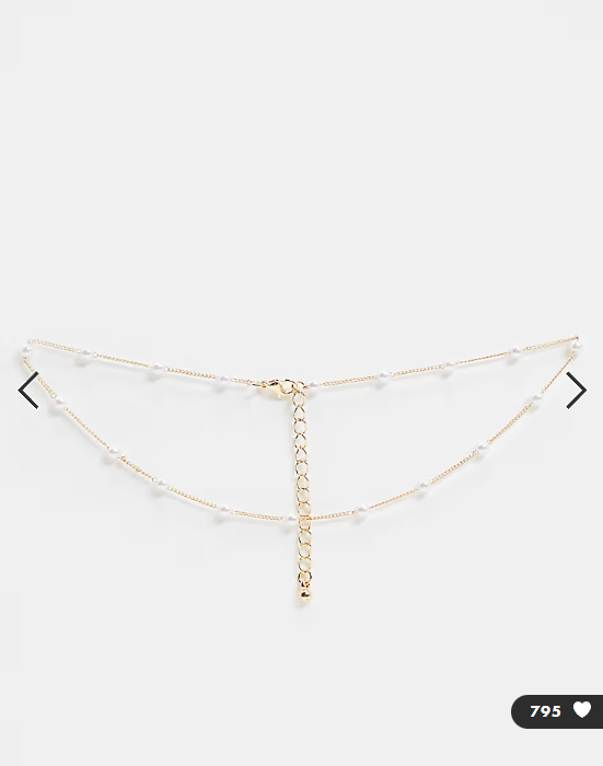 DesignB London Exclusive pearl choker necklace in gold
