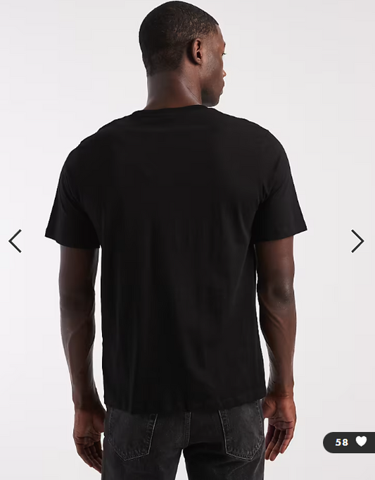 JJ Rebel regular fit basic t-shirt in black