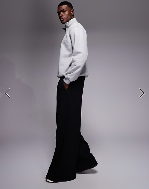 4505 Rest Day heavyweight 440gsm cotton super oversized jogger with zip pockets in washed black