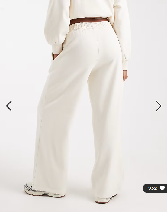Miss Selfridge wide leg joggers in ecru