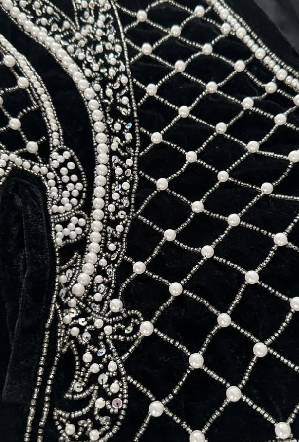 PrettyLittle Embroidered Pearl Blazer Dress