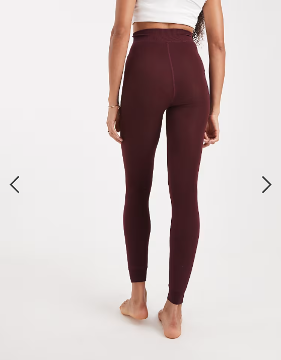 Asos - New Look fleeced lined leggings in burgundy