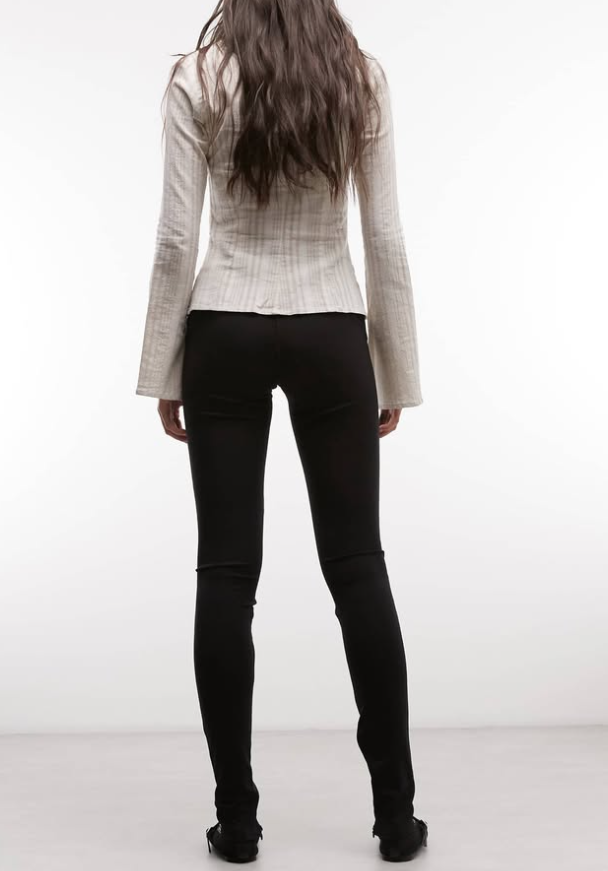 Monki - pull on tailoted trousers with cotton waistband detail