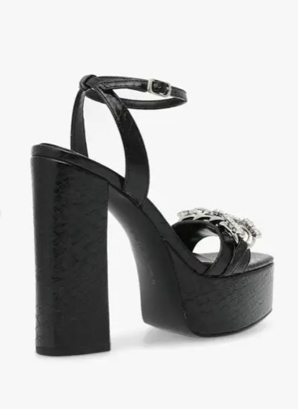 Steve Madden - Zariah Black Heel Sandals