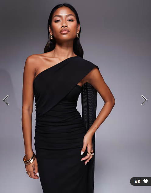 ASOS DESIGN mesh scarf detail bandeau maxi dress in black