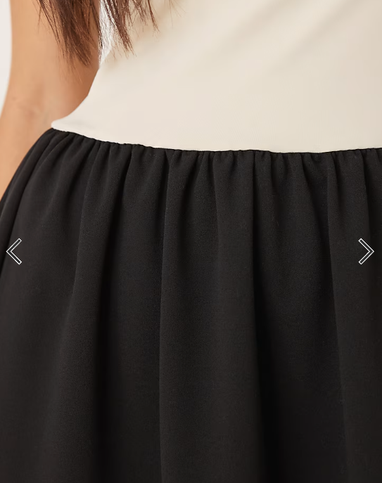 ASOS DESIGN slash neck hybrid dropped waist maxi dress in black and white