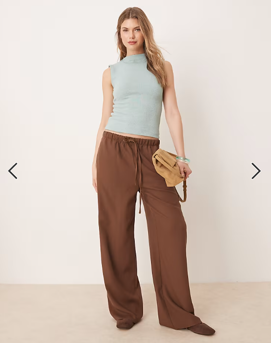 ASOS DESIGN boat neck button detail tank top in textured blue