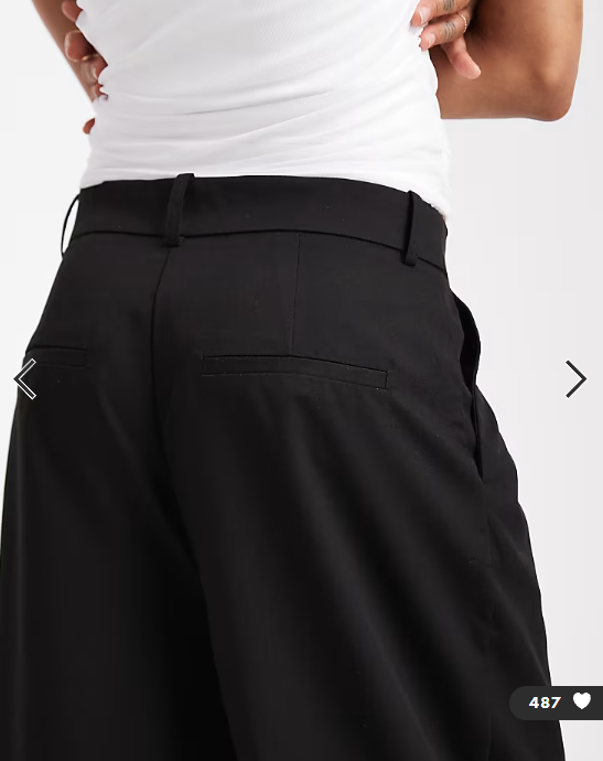 Vero Moda Tall dad fit tailored trouser in black