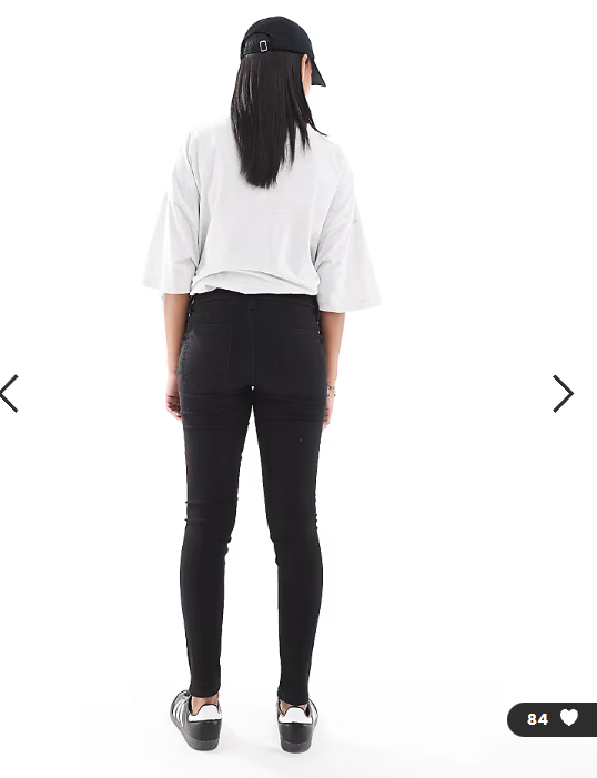 ASOS DESIGN Maternity skinny jeans in clean black