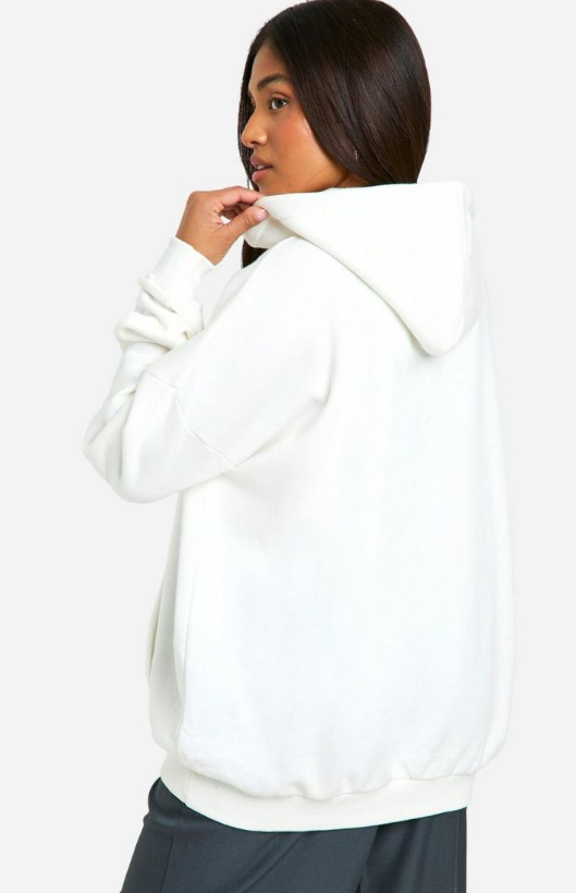 Boohoo - Petite Basic Oversized Hoodie - ecru