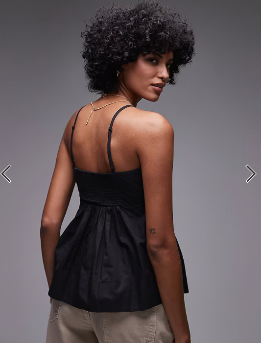 Topshop trapeze cami in mono cording