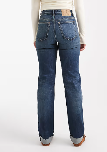 Asos - Tommy Jeans Kira mid rise slim straight turn up jeans in dark wash