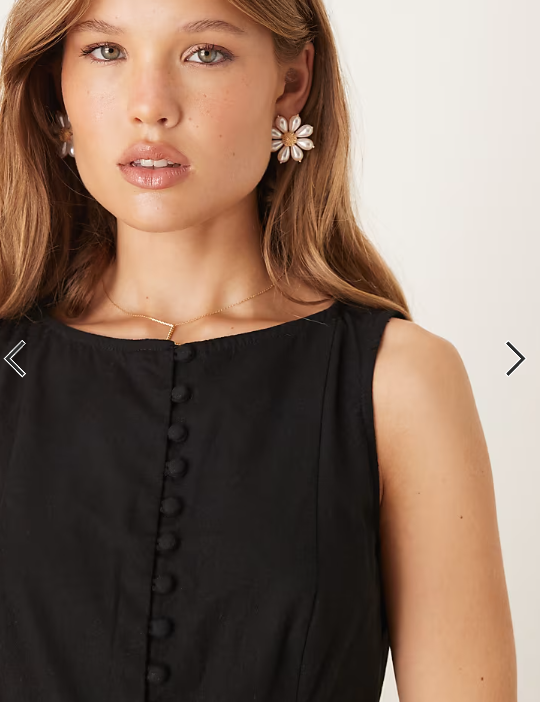 Nobody's Child Claudia tailored drop waist mini dress in black