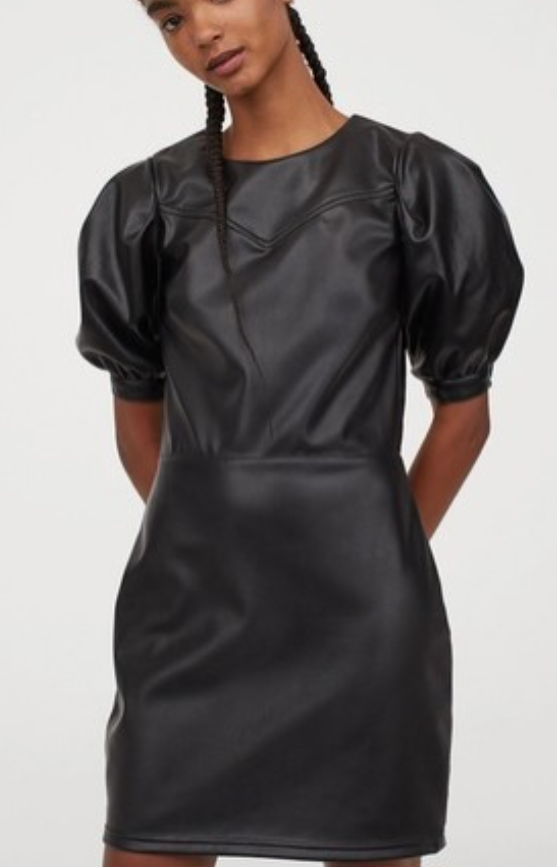 H&M - Leather Dress - Black
