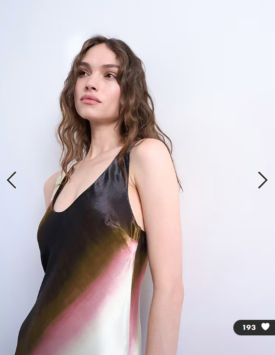 Topshop racer neck satin bias maxi dress in ombre stripe
