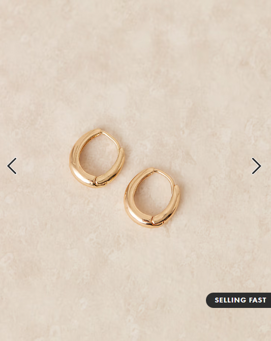 DesignB London mini huggie hoop earrings in gold