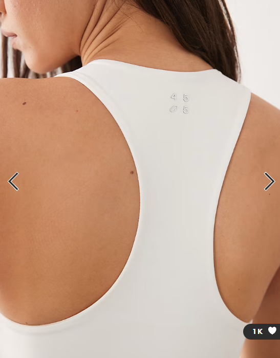 4505 Icon soft touch racer back tank top with inner bra and removable padding in white