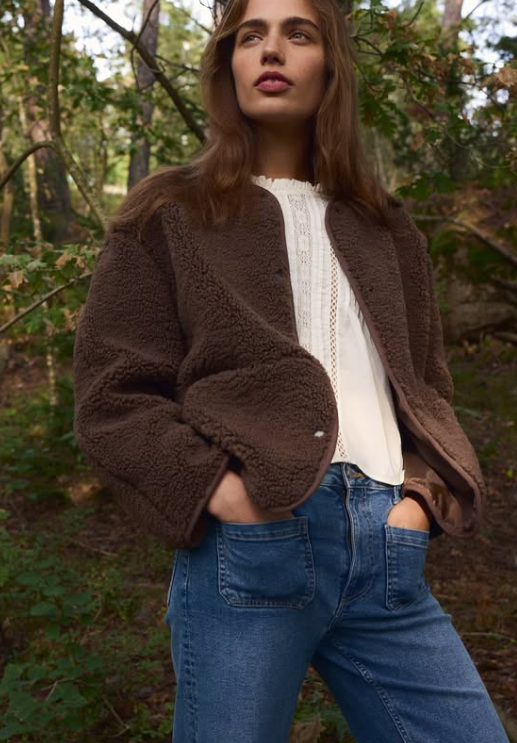 H&M / TEDDY JACKET - Brown