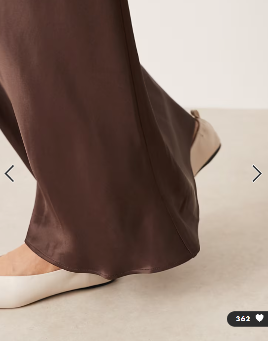 ASOS DESIGN satin bias maxi skirt in chocolate