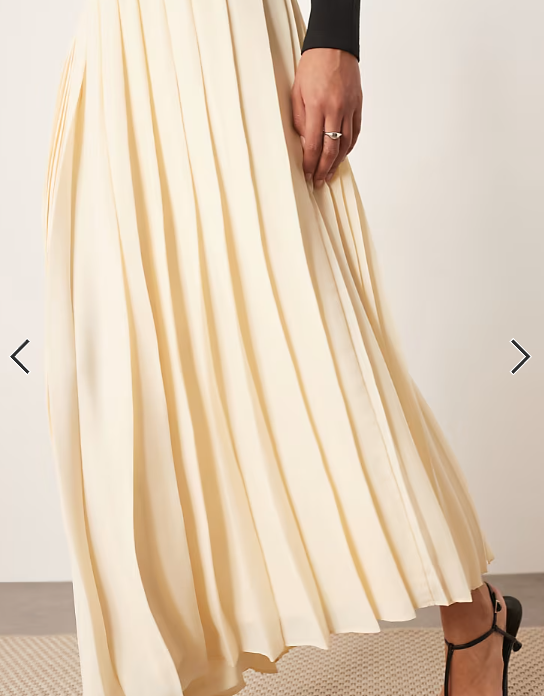 ARRANGE contrast fabric sculpted maxi dress with pleat skirt in black
