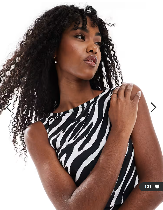 Vero Moda boat neck mini dress in zebra print